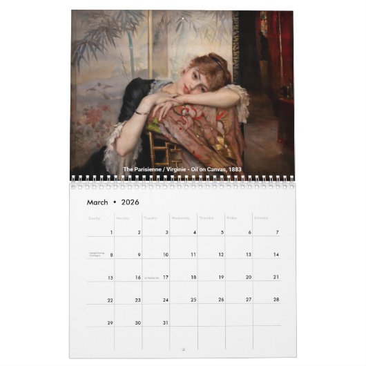 Calendrier Sélection de chefs-d'oeuvre Albert Edelfeel (Mar 2026)