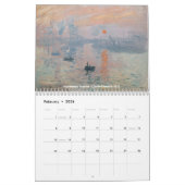 Calendrier Sélection des chefs-d'oeuvre Claude Monet (Feb 2026)