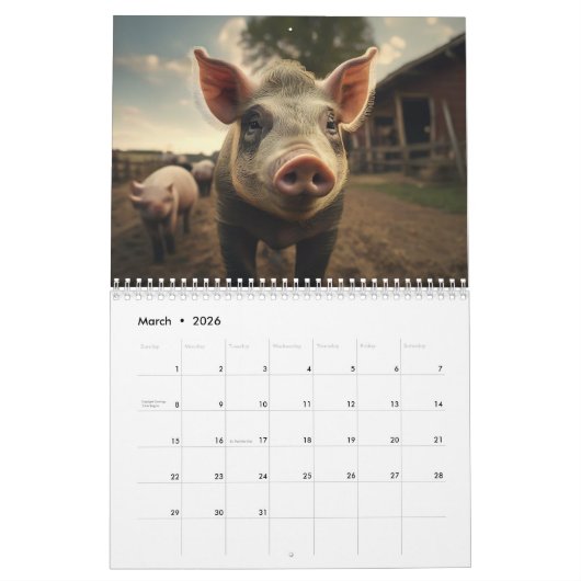 Calendrier Selfies animaux 2 (Mar 2026)