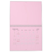 Calendrier Sensibilisation minimale au cancer du sein rose pâ (Feb 2026)