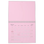 Calendrier Sensibilisation minimale au cancer du sein rose pâ (Mar 2026)