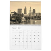 Calendrier sépia de Cleveland Ohio (Feb 2027)