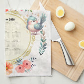 Calendrier Serviette 2026 Mignon Folklorique Fleur (Quart Plié)