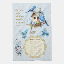 Calendrier Serviette 2027 Merles Ecclésiaste 3:11
