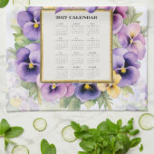 Calendrier Serviette 2027 Pensée Pensées (Plié)