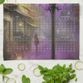 Calendrier Serviette - London Street horloge Lampe (Plié)