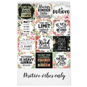 Calendrier Seules les ondes positives