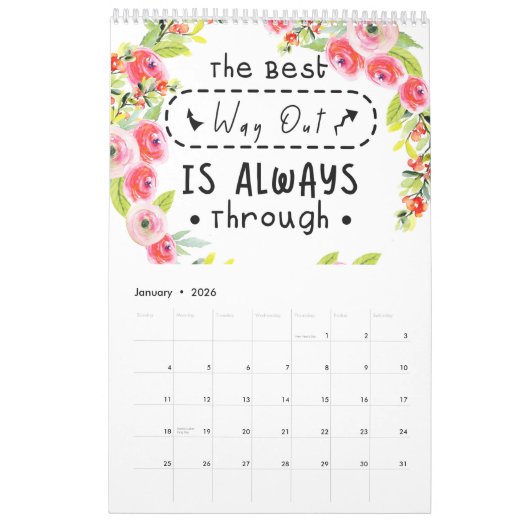 Calendrier Seules les ondes positives (Jan 2026)