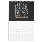 Calendrier Seules pensées positives (Jan 2026)