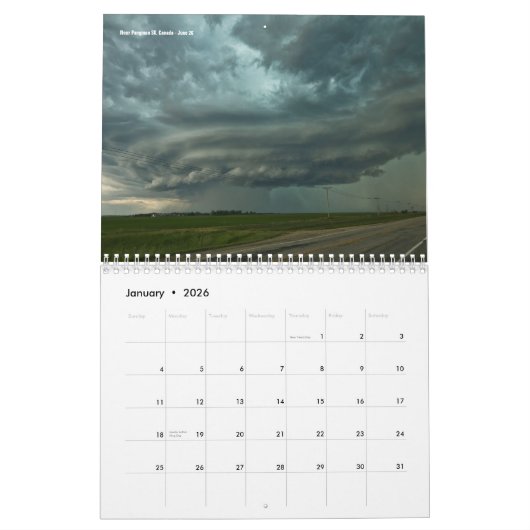 Calendrier Severe Weather Calendar (Jan 2026)