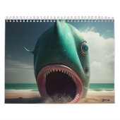 Calendrier Shark sculpture on the beach (Protection)