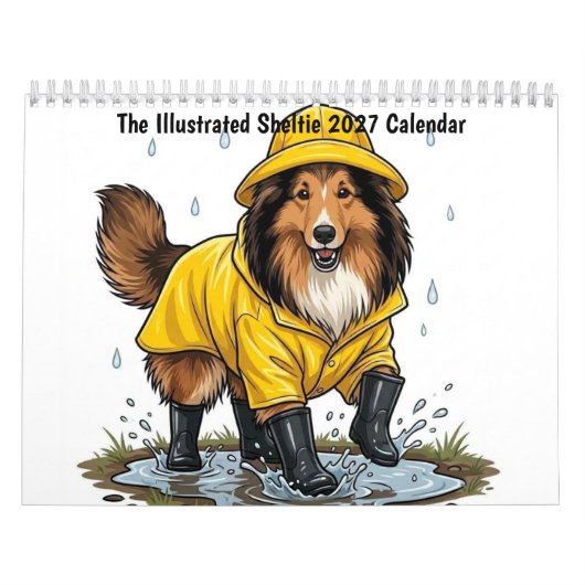 Calendrier Sheltie illustré (Protection)