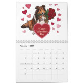 Calendrier Sheltie illustré (Feb 2027)
