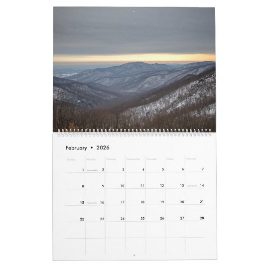 Calendrier Shenandoah (Feb 2026)