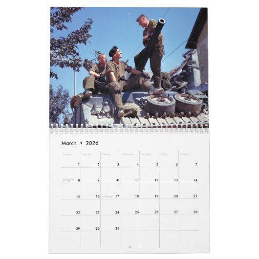 Calendrier Sherman Tank (Mar 2026)