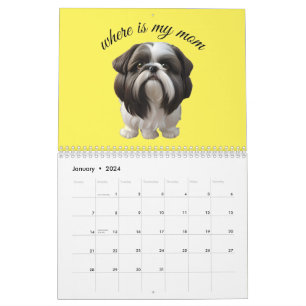 Calendrier Shih Tzu - Où Est Ma Mère