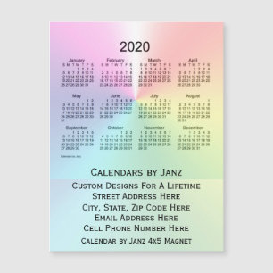 Calendrier Shimmer 2020 par Janz 4x5 Magnet