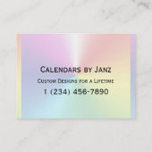 Calendrier Shimmer 2022 par Janz Mighty Carte de v (Dos)