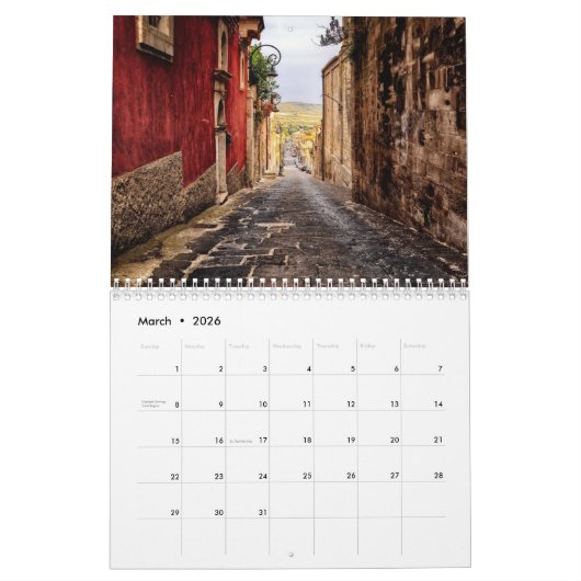 Calendrier Sicile 2025 (Mar 2026)