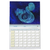 Calendrier Signe du Zodiaque Bleu (Feb 2026)