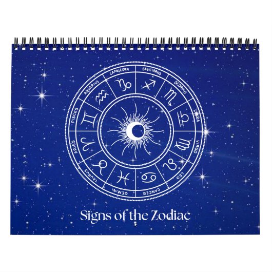 Calendrier Signes des illustrations du Zodiaque avec étoiles (Protection)