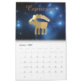 Calendrier Signes d'or de zodiaque (Jan 2027)