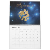 Calendrier Signes d'or de zodiaque (Feb 2027)