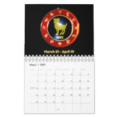 Calendrier Signes zodiaques Collection astrologique Calendrie (Mar 2027)