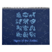 Calendrier Signs of the Zodiac on Midnight Blue (Protection)