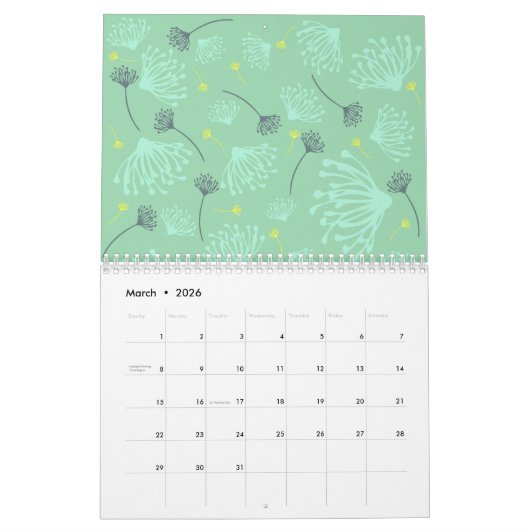 Calendrier Silhouette Dandelion (Mar 2026)