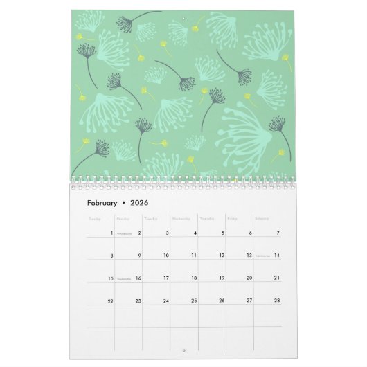 Calendrier Silhouette Dandelion (Feb 2026)