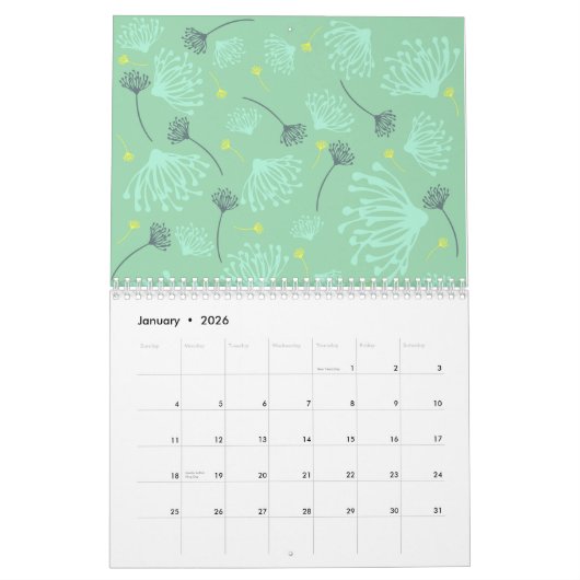 Calendrier Silhouette Dandelion (Jan 2026)