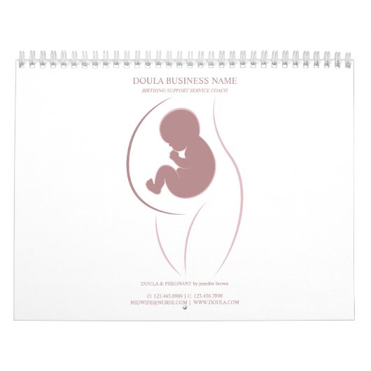 Calendrier Silhouette de mère et de bébé, marque Dusty Rose (Protection)