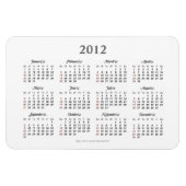 Calendrier simple 2012 Premium Magnet (Horizontal)