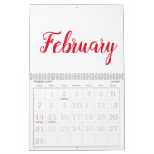 Calendrier simple 2025 Minimaliste (Feb 2027)