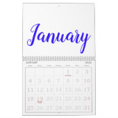 Calendrier simple 2025 Minimaliste (Jan 2026)