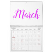 Calendrier simple 2025 Minimaliste (Mar 2026)