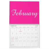Calendrier simple 2025 Minimaliste (Feb 2027)