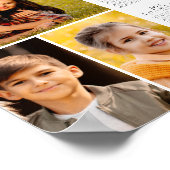 Calendrier simple 2026 Poster Collage 3 Photos (Coin)