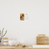 Calendrier simple 2026 Poster Collage 3 Photos (Cuisine)