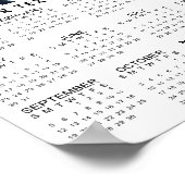 Calendrier simple 2026 pour affiche de collage pho (Coin)