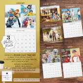 Calendrier Simple 3 Photos Par Mois