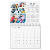 Calendrier Simple 4 Photos Par Mois 2026 Vue d'Ensemble de l' (Jan 2027)
