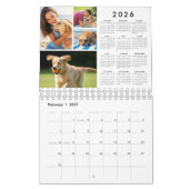 Calendrier Simple 4 Photos Par Mois 2026 Vue d'Ensemble de l' (Feb 2027)