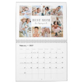 Calendrier Simple Best Mom Photo Collage (Feb 2027)