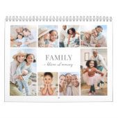 Calendrier Simple Collage de Photos de Famille (Protection)