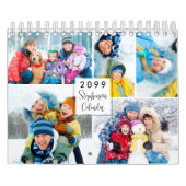 Calendrier Simple Collage Photo 5 par mois (Protection)