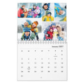 Calendrier Simple Collage Photo 5 par mois (Jan 2027)