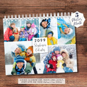 Calendrier Simple Collage Photo 5 par mois