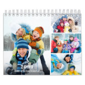Calendrier Simple Collage Photo Personnalisé 4 Par Mois (Protection)